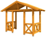 SKANHOLZ Vordach &raquo;Stralsund 7&laquo;, 360 x 187 cm (BxT), nordische Fichte, eiche hell -