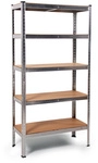 Ondis24 Lagerregal, BxHxT: 90 x 180 x 40 cm, Metall - silberfarben
