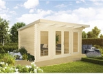 WOLFF FINNHAUS Gartenhaus &raquo;Amsterdam&laquo;, Holz, BxT: 400 x 470 cm (Au&szlig;enma&szlig;e...