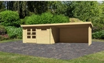 KARIBU Gartenhaus &raquo;Bastrup&laquo;, Holz, BxHxT: 769 x 220 x 297 cm (Au&szlig;enma&szlig;e inkl.