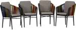 acamp&reg; Stapelsessel-Set &raquo;MANHATTAN&laquo;, 4 Sitzpl&auml;tze, Aluminium, inkl. Auflagen -
