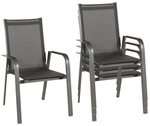 Stapelsessel, 4er, anthrazit, 69x62x97cm - grau
