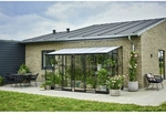 HALLS Gew&auml;chshaus &raquo;Qube Lean-to 6&laquo;, 7,1 m&sup2;, schwarz, 3 mm Sicherheitsglas