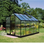 HALLS Gew&auml;chshaus &raquo;Popular&laquo;, 6,2 m&sup2;, schwarz, 4 mm Stegdoppelplatten