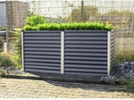 VITAVIA Hochbeet &raquo;Meta 858&laquo;, BxHxL: 96,2 x 86 x 187,7 cm, Zincalume&reg; - grau