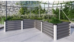 VITAVIA Hochbeet &raquo;Meta In+Out 401 M&laquo;, BxHxL: 304,71 x 40,3 x 124,68 cm, Zincalume&reg;