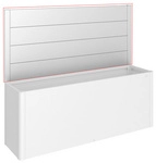 BIOHORT Sichtschutzelement &raquo;DaVinci&laquo;, ohne Acrylglas, Metall, HxL: 91 x 201 cm -