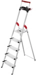 HAILO sicherheitsleiter &raquo;L95 TopLine&laquo;, 5 Stufen, Aluminium - silberfarben