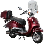 ALPHA MOTORS Mofa &raquo;Retro Firenze&laquo;, 50 cm&sup3;, Verbrauch: ca. 2,7 l/100 km - rot