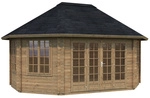PALMAKO Pavillon &raquo;Hanna&laquo;, achteckig, BxHxT: 571 x 371 x 421 cm - braun