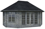 PALMAKO Pavillon &raquo;Hanna&laquo;, achteckig, BxHxT: 571 x 371 x 421 cm - grau