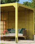 KARIBU Seitenwand &raquo;Cubus&laquo;, Fichtenholz, BxH: 295 x 223 cm - beige