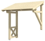 SKANHOLZ Vordach &raquo;Paderborn 3&laquo;, 242 x 156 cm (BxT), nordische Fichte, natur -...
