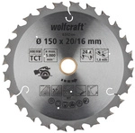 WOLFCRAFT Kreiss&auml;geblatt, &Oslash;: 150 mm, 24 Z&auml;hne, Hartmetall