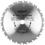WOLFCRAFT Kreiss&auml;geblatt, &Oslash;: 184 mm, 24 Z&auml;hne, Hartmetall
