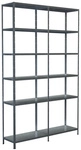 SCHULTE REGALWELT Grundregal mit Anbauregal, HxBxT 230 x 140 x 35 cm, 510 kg Traglast