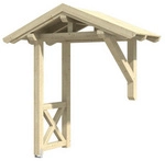 SKANHOLZ Vordach &raquo;Siegen 3&laquo;, 247 x 116 cm (BxT), nordische Fichte, natur -...