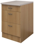Flex-Well Auszugsunterschrank &raquo;Nano&laquo;, buchefarben, melaminbeschichtete Spanplatte -