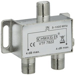 SCHWAIGER Verteiler, Silber, Aluminium, Fernsehger&auml;te, Receiver - silberfarben