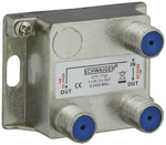 SCHWAIGER Verteiler, Silber, Metall, Fernsehger&auml;te, Satellitenanlagen - silberfarben