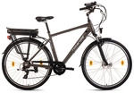 Hollandia E-Bike City Herren &raquo;Zagon&laquo;, RH: 28 cm, 6-Gang - grau