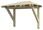 SKANHOLZ Vordach &raquo;Wismar 1&laquo;, 258 x 126 cm (BxT), nordische Fichte, natur -...