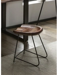 SIT Hocker &raquo;NATURAL EDGE&laquo;, BxHxT: 42 x 48 x 38 cm, Akazienholz/metall - beige