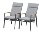 BELLAVISTA Hochlehner Sessel &raquo;Newport&laquo;, BxTxH: 56,5 x 63 cm x 105 cm, 2er Set -
