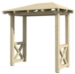 SKANHOLZ Vordach &raquo;Wismar 4&laquo;, 258 x 126 cm (BxT), nordische Fichte, natur - beige
