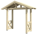 SKANHOLZ Vordach &raquo;Stralsund 4&laquo;, 289 x 116 cm (BxT), nordische Fichte, natur -...