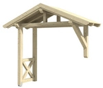 SKANHOLZ Vordach &raquo;Stralsund 3&laquo;, 289 x 116 cm (BxT), nordische Fichte, natur -...