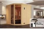WEKA Massivholzsauna &raquo;KEMI&laquo;, BxHxT: 195 cm x 200 cm x 195 cm - braun