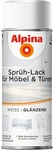 ALPINA Spr&uuml;hlack, 400 ml, f&uuml;r ca. 1,5 m&sup2;, wei&szlig;, gl&auml;nzend - weiss
