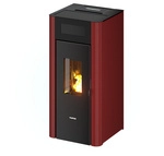 FREEPOINT Pelletofen &raquo;Amaranto 9&laquo;, 8,5 kW, Stahl, bordeaux - rot