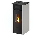 FREEPOINT Pelletofen &raquo;Amaranto 9&laquo;, 8,5 kW, Stahl, weiss