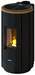 FREEPOINT Pelletofen &raquo;Chrome 7&laquo;, 7 kW, Stahl, anthrazit - goldfarben