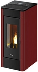 FREEPOINT Pelletofen &raquo;Indaco 11&laquo;, 10,5 kW, Stahl, bordeaux - rot