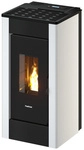 FREEPOINT Pelletofen &raquo;Sharp 7&laquo;, 7 kW, Stahl, weiss