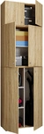 VCM Putzschrank &raquo;Lona&laquo;, BxHxL: 39 x 223 x 70 cm, Holzwerkstoff - braun