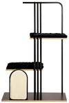 PawHut Kratzbaum, mehrere Ebenen, LxBxH: 85 x 48 x 128 cm - schwarz
