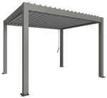 BIOHORT Pergola &raquo;Gr. 3,5x3&laquo;, BxHxT: 367,5 x 255 x 312 cm, silber-metallic - grau