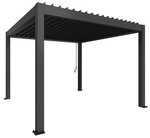 BIOHORT Pergola &raquo;Gr. 3,5 x 3,5&laquo;, BxHxT: 367,5 x 264 x 367,5 cm, dunkelgrau-metallic
