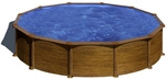GRE Rundpool, Holzoptik, &Oslash;xH: 550 x 132 cm - braun