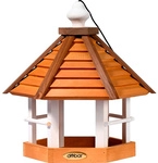 DOBAR Vogelhaus &raquo;Goldener Oktober&laquo;, 6-eckig, h&auml;ngend - braun