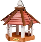 DOBAR Vogelhaus &raquo;Herbstfr&uuml;chte&laquo;, 6-eckig, h&auml;ngend - braun