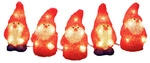 Konstsmide LED-Weihnachtsmann, 5er-Set, Stecker, rot