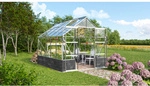 VITAVIA Gew&auml;chshaus &raquo;Cassandra&laquo;, BxHxL: 2570 x 2489 x 3231 mm - grau
