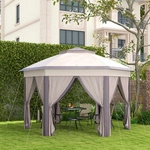 Outsunny Pavillon, mit Tragetasche, LxBxH: 405 x 405 x 285 cm - bunt