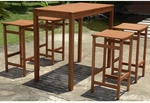 GARDEN PLEASURE Bar-Set, 4 Sitzpl&auml;tze, Eukalyptusholz - beige