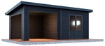 WOLFF FINNHAUS Gartenhaus &raquo;Tona 6030 28&laquo;, BxHxT: 654 x 252 x 340 cm, 18,2 m&sup2;,